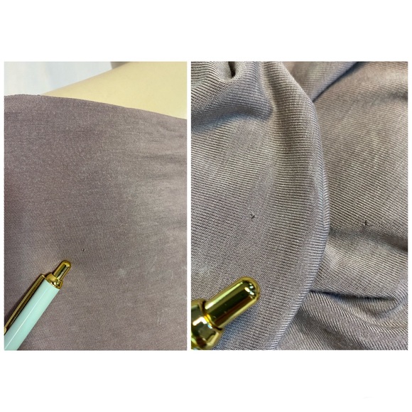 We The Free Foldover Edge Off The Shoulder Faded Mauve Blouse Size Large - Picture 8 of 8